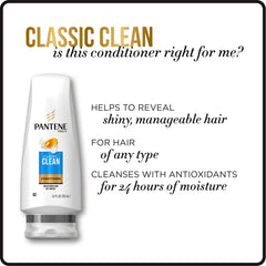 Pantene Pro-V Classic Clean Conditioner hair shine and smooth finish after use.
