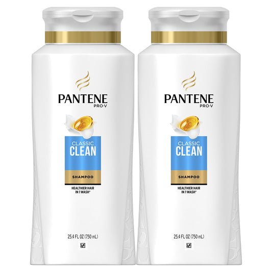 Pantene Pro-V Classic Clean twin-pack front view for daily cleansing.