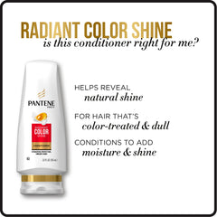 Color-treated hair with Pantene Pro-V Radiant Color Shine conditioner glow.