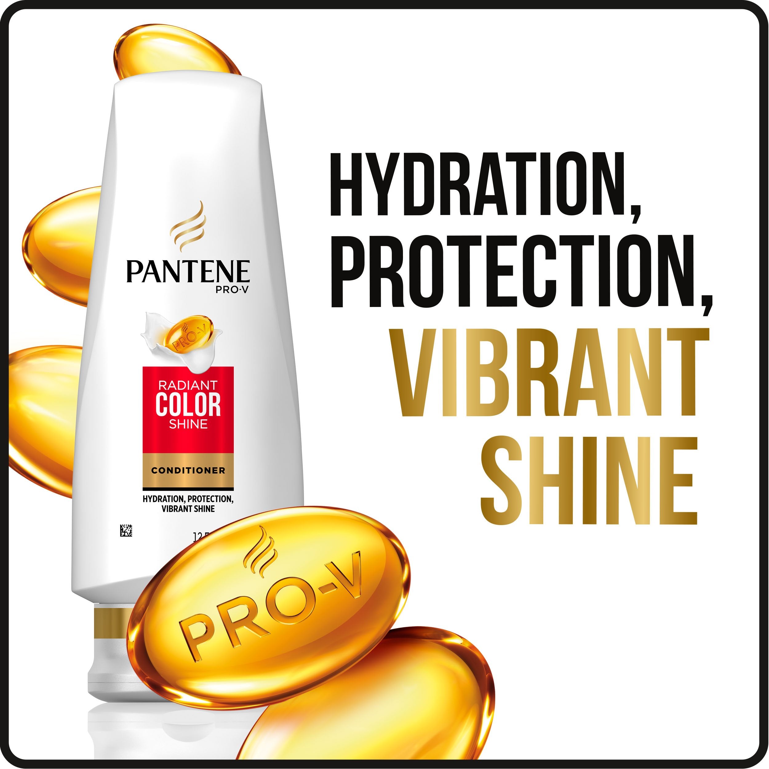 Creamy texture of Pantene Pro-V Radiant Color Shine conditioner for smooth detangling.