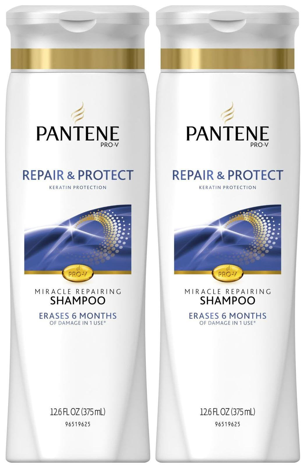 Pantene Pro-V Repair and Protect Shampoo bottle for daily use, smoothing and protecting hair.