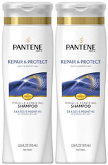 Pantene Pro-V Repair and Protect Shampoo bottle for daily use, smoothing and protecting hair.