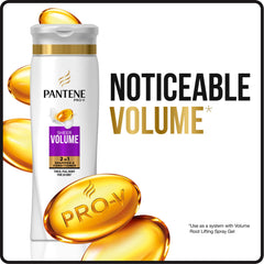 Pantene Pro-V Sheer Volume bottle label highlights 2-in-1 formula