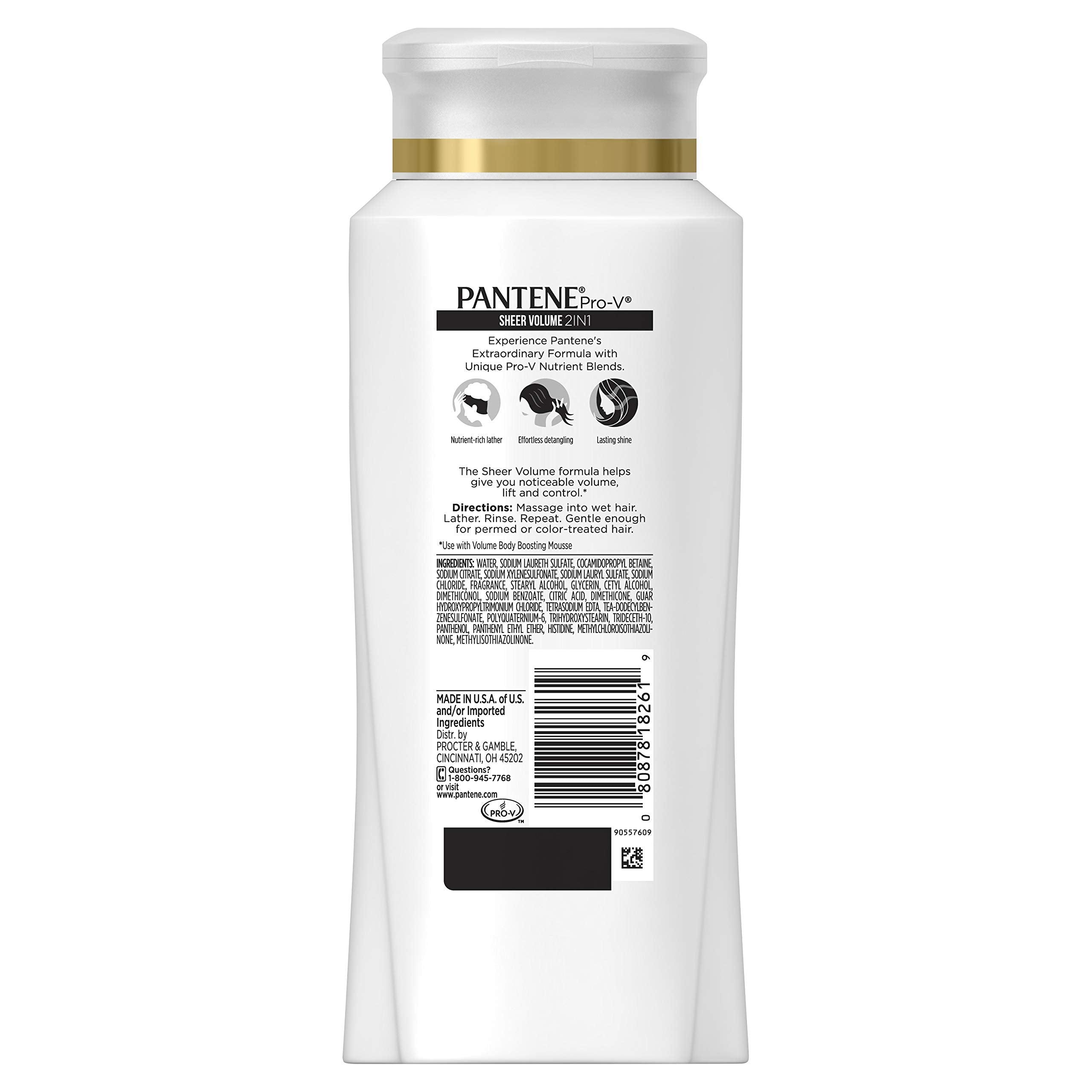 Pantene Pro-V Sheer Volume hair shine after wash