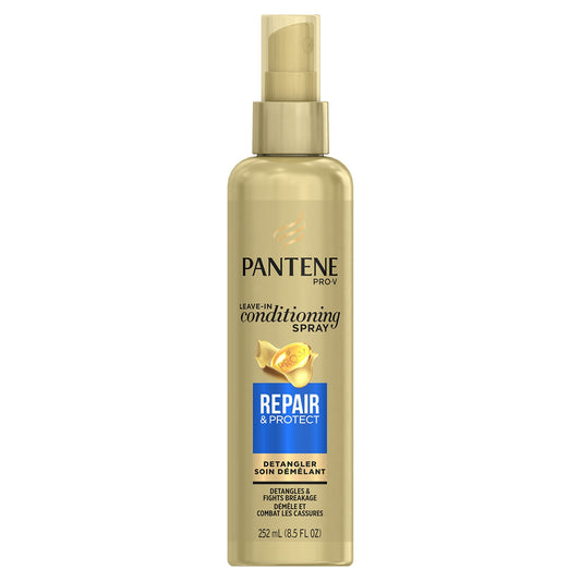 Pantene Pro-V Silkening Detangler bottle eases detangling for medium-thick hair.