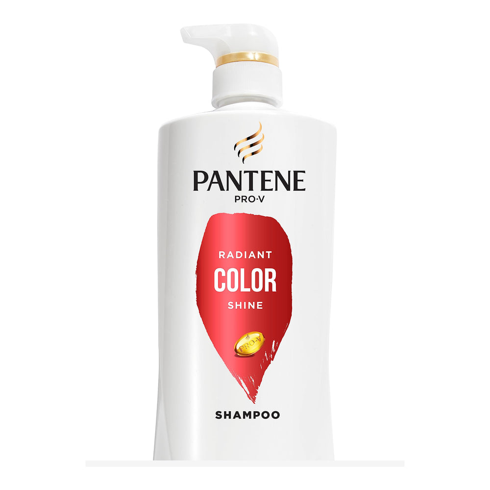 Pantene Radiant Color Shine Shampoo bottle signaling color protection and shine