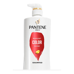 Pantene Radiant Color Shine Shampoo bottle signaling color protection and shine