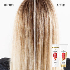 Pantene Radiant Color Shine Shampoo bottle with two nutrient boost supports color vibrancy