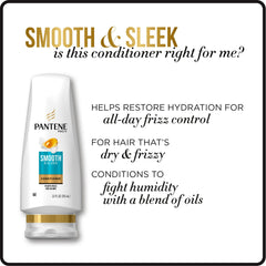 Pantene Smooth & Sleek Conditioner tube for frizz control and shine