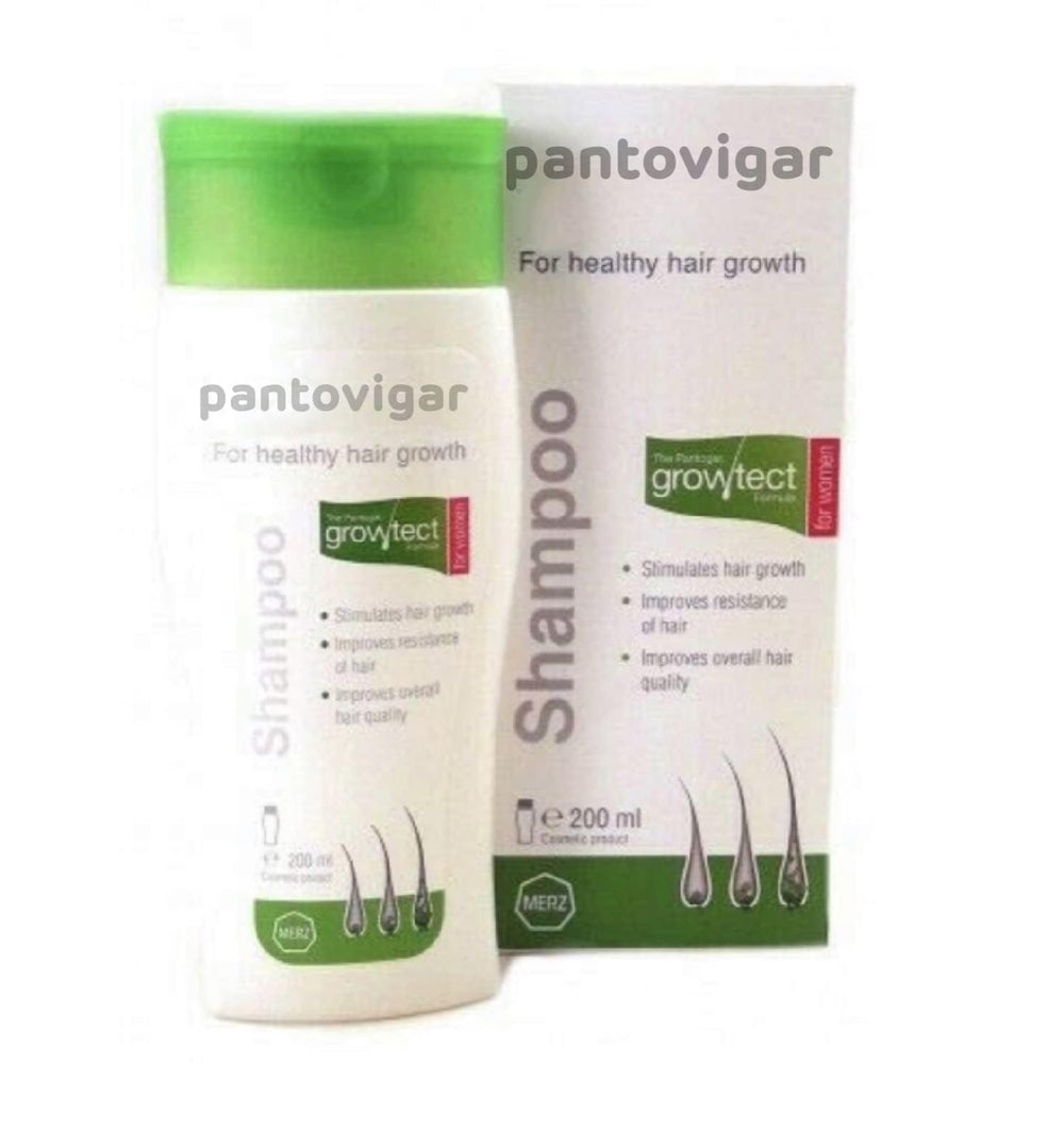 Pantovigar Growth formula featuring keratin and biotin for smoother, stronger hair.