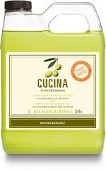 PANZERR Cucina coriander and olive tree refill bottle for everyday kitchen hand washing