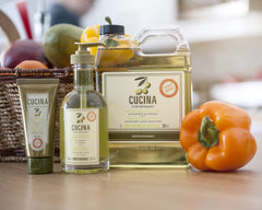 PANZERR Cucina first cold pressed olive oil base nourishes skin during prep