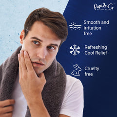 PAPI & CO. after shave spray-applicator demonstrates easy application.