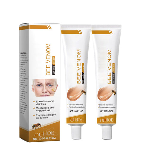 PAQIMAN Bee Venom Skin Cream bottle close-up showing firming hydration.