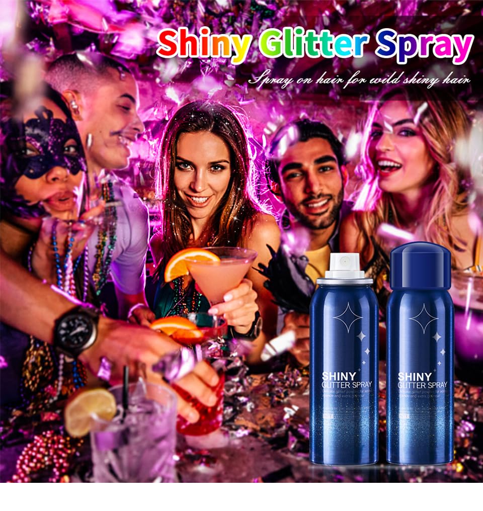 PAQIMAN glitter spray on skin delivers instant shimmer for stage performances.