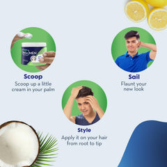 Texture shows coconut richness for nourished hair