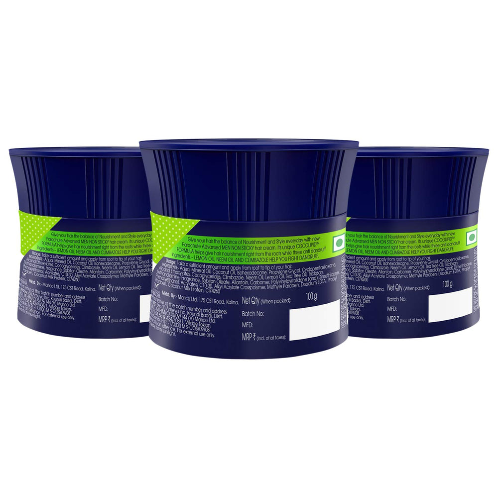 Applying Parachute Advansed Men Hair Cream for smooth styling