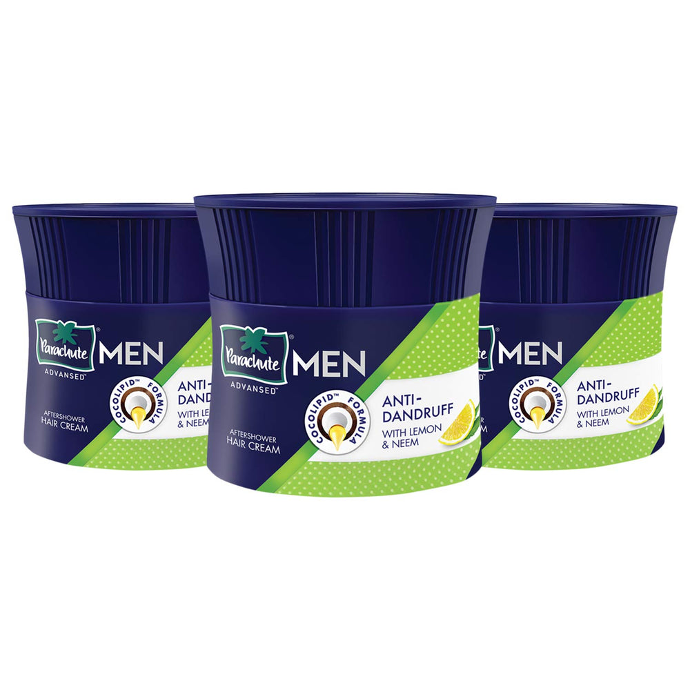 Parachute Advansed Men Hair Cream bottle on shelf for nourished hair