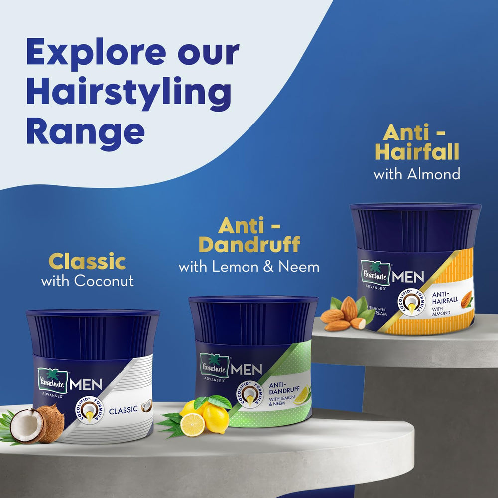 Parachute Advansed packaging of 3x3.3oz bottles on display.