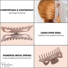 Parcelona interlocking teeth hair clip protects against slipping during styling