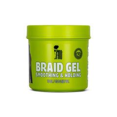 Pardon My Fro braiding gel bottle delivers strong hold for flawless braids.