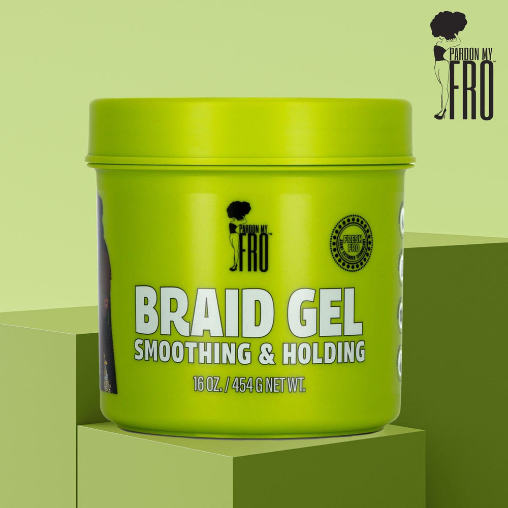 No-flake formula keeps braids clean with Pardon My Fro gel.
