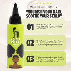 Pardon My Fro scalp oil application soothing irritated scalp and promoting comfort