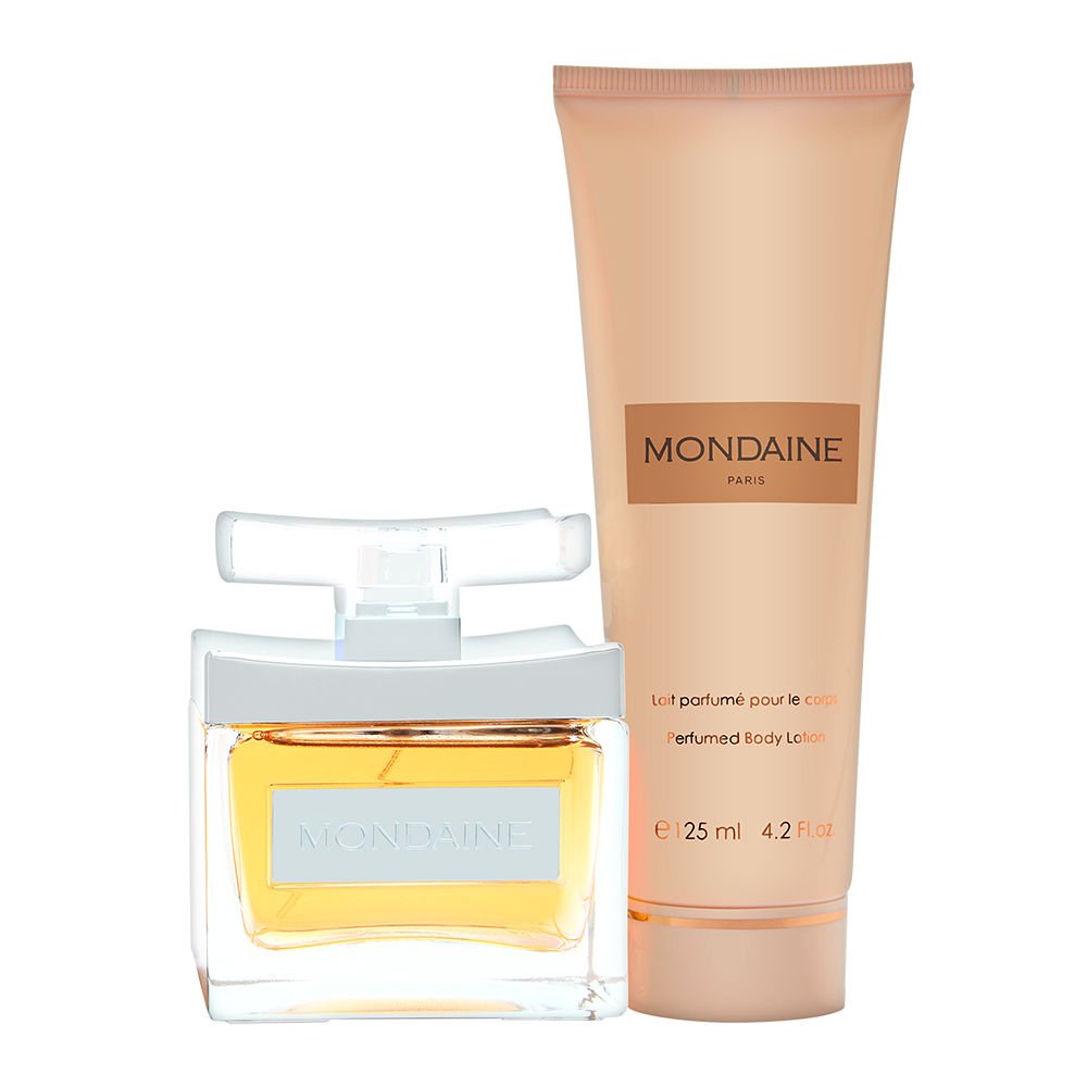Paris Bleu Mondaine EDP bottle highlights fruity top notes for a bright, everyday allure