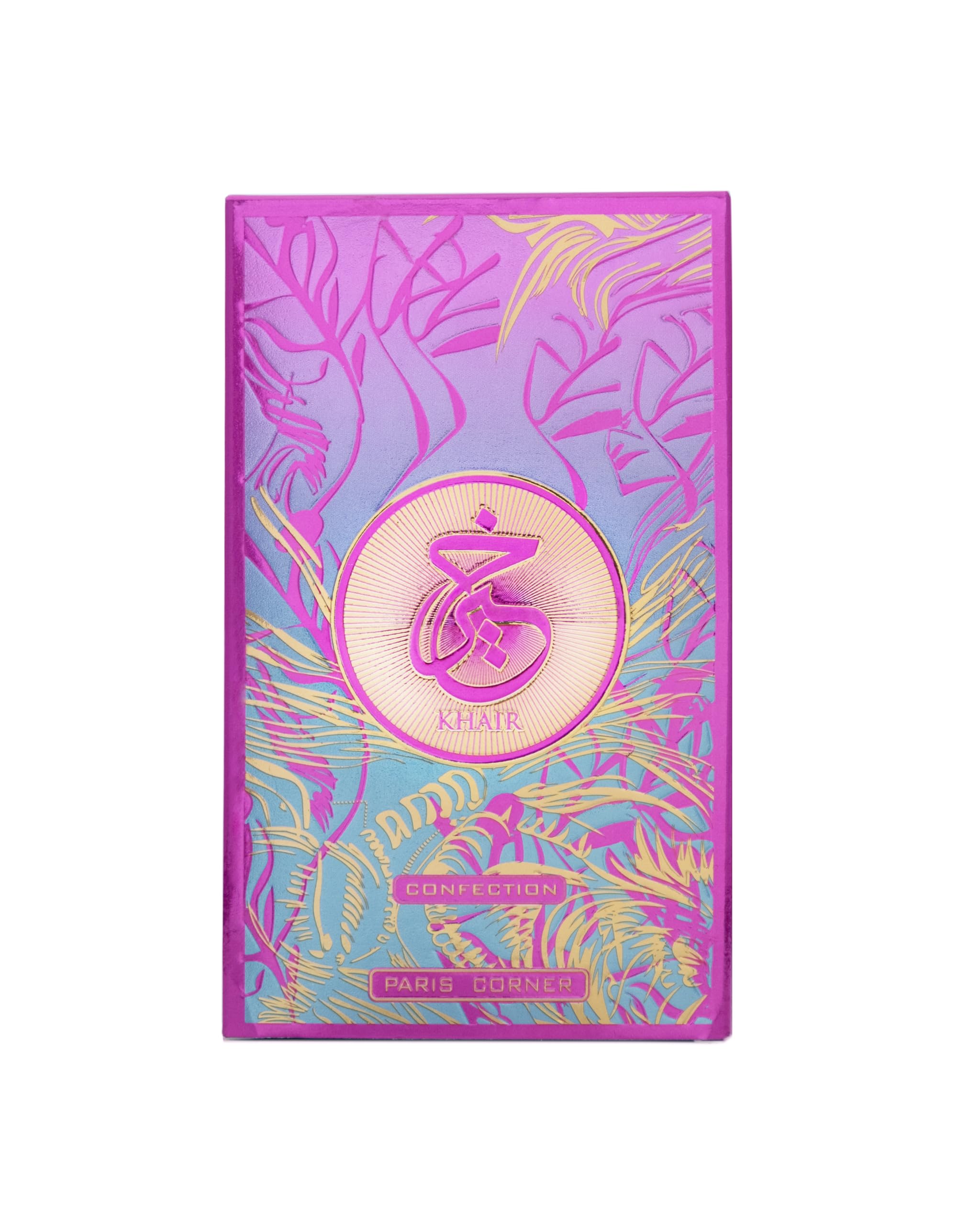 Paris Corner Khair Confection packaging, premium look that enhances vanity and daily fragrance rituals.