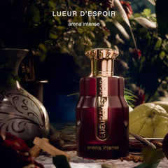 Paris Corner Lueur Arena Intense bottle back displays elegant branding