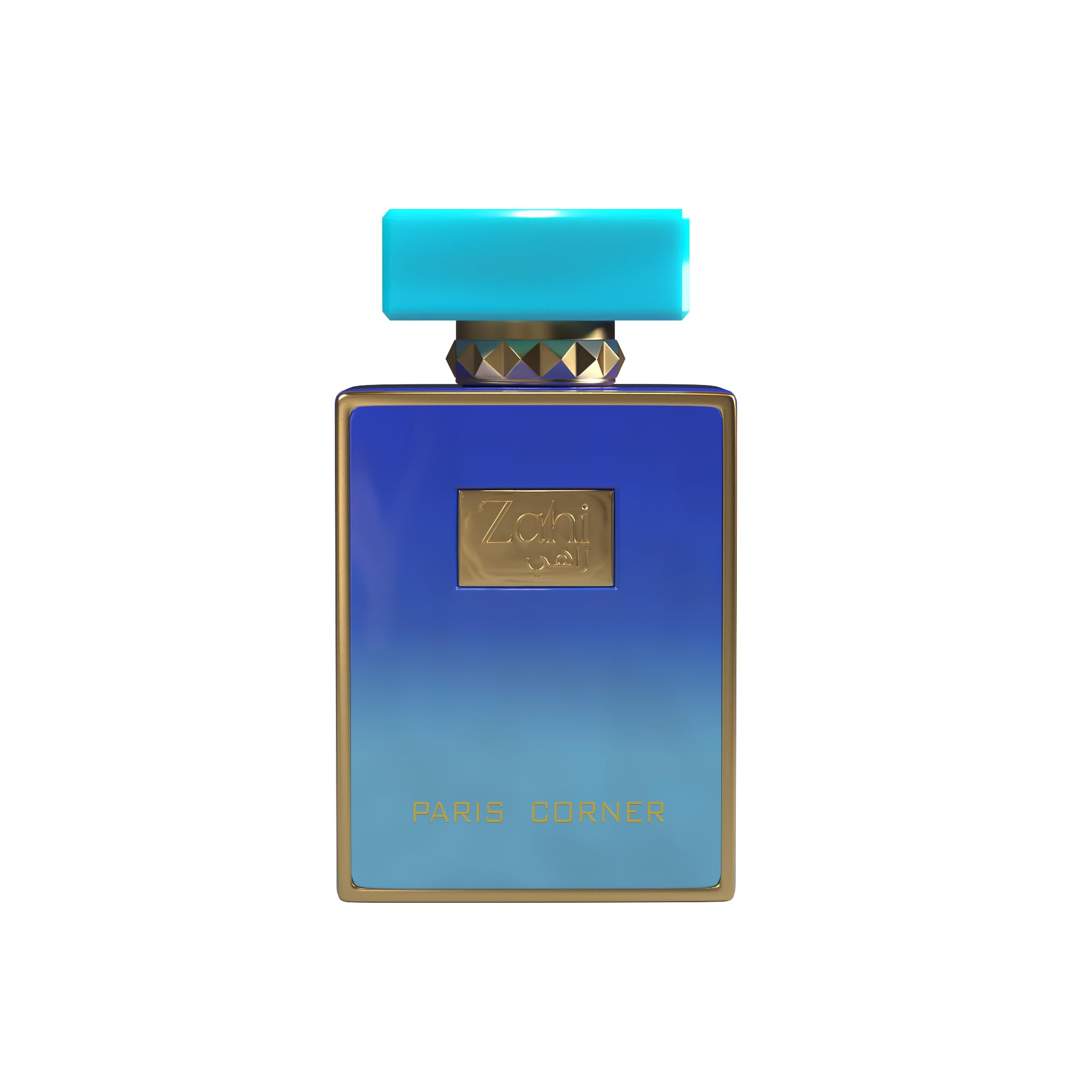 Paris Corner Zahi bottle front view, sleek design ideal for everyday wear.
