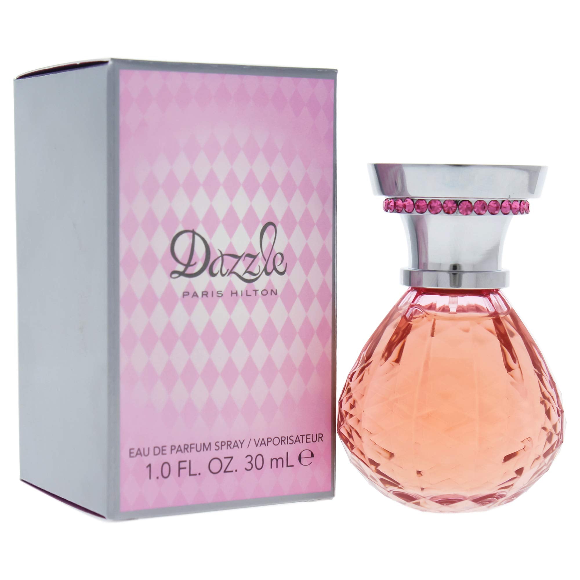 Paris Hilton Dazzle bottle front, a sparkling fragrance option for day-to-night wear