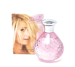 Paris Hilton Dazzle Women EDP bottle front view, stylish perfume for evening events.