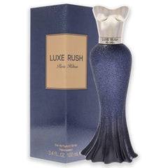 Paris Hilton Luxe Rush bottle pour shows an amber floral fragrance for daily wear.