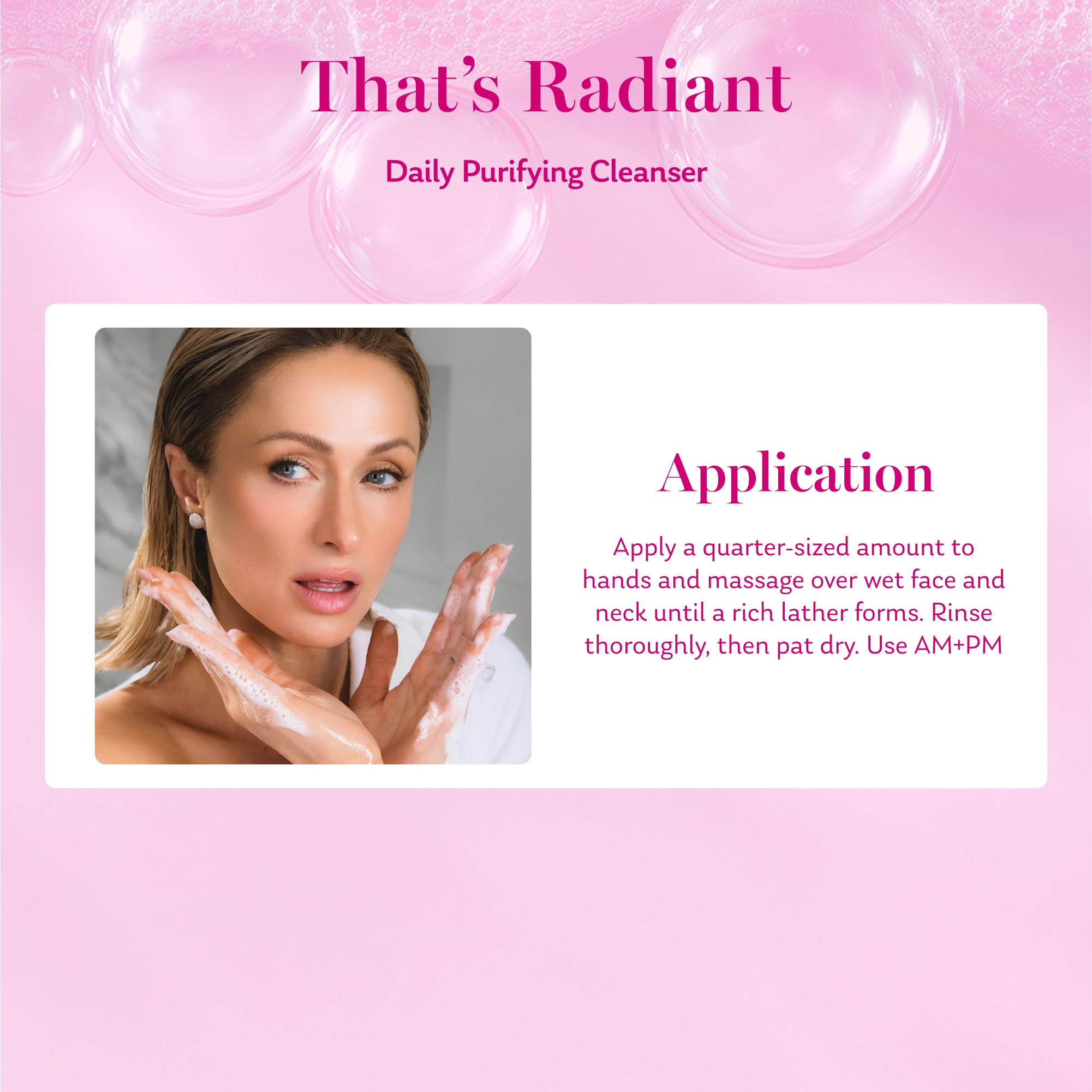 Parívie That’s Radiant Cleanser close-up with rice extract for gentle nourishment