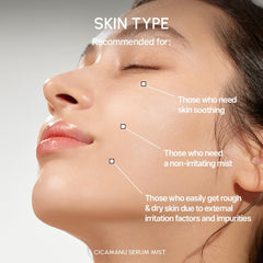 Parnell Cicamanu Serum Mist travel-friendly design for on-the-go use.