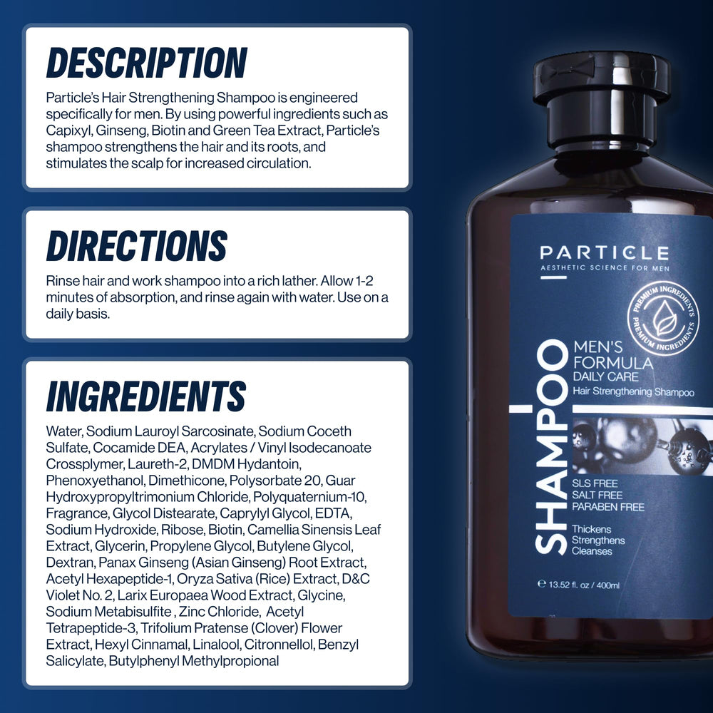 Particle Hair Thickening Shampoo 400ml bottle for long-lasting supply