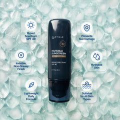 Particle Invisible Sunscreen offers a lightweight feel for everyday wear.