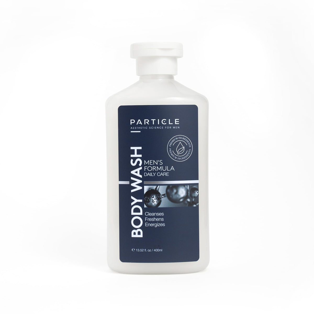 Particle Men’s Body Wash bottle dispensing for easy daily cleansing