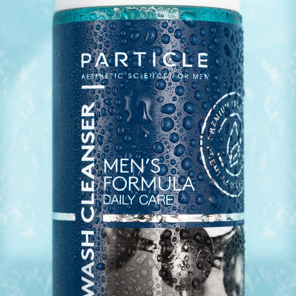 Particle Mens Face Wash close-up foam highlighting rich lather.