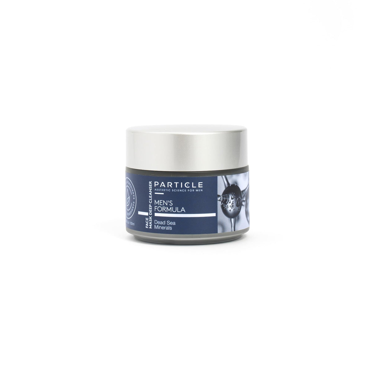 Particle Mineral Face Mask forehead application showing refreshing cleansing benefits