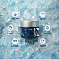 Particle Mineral Face Mask texture closeup highlighting charcoal and mineral purification