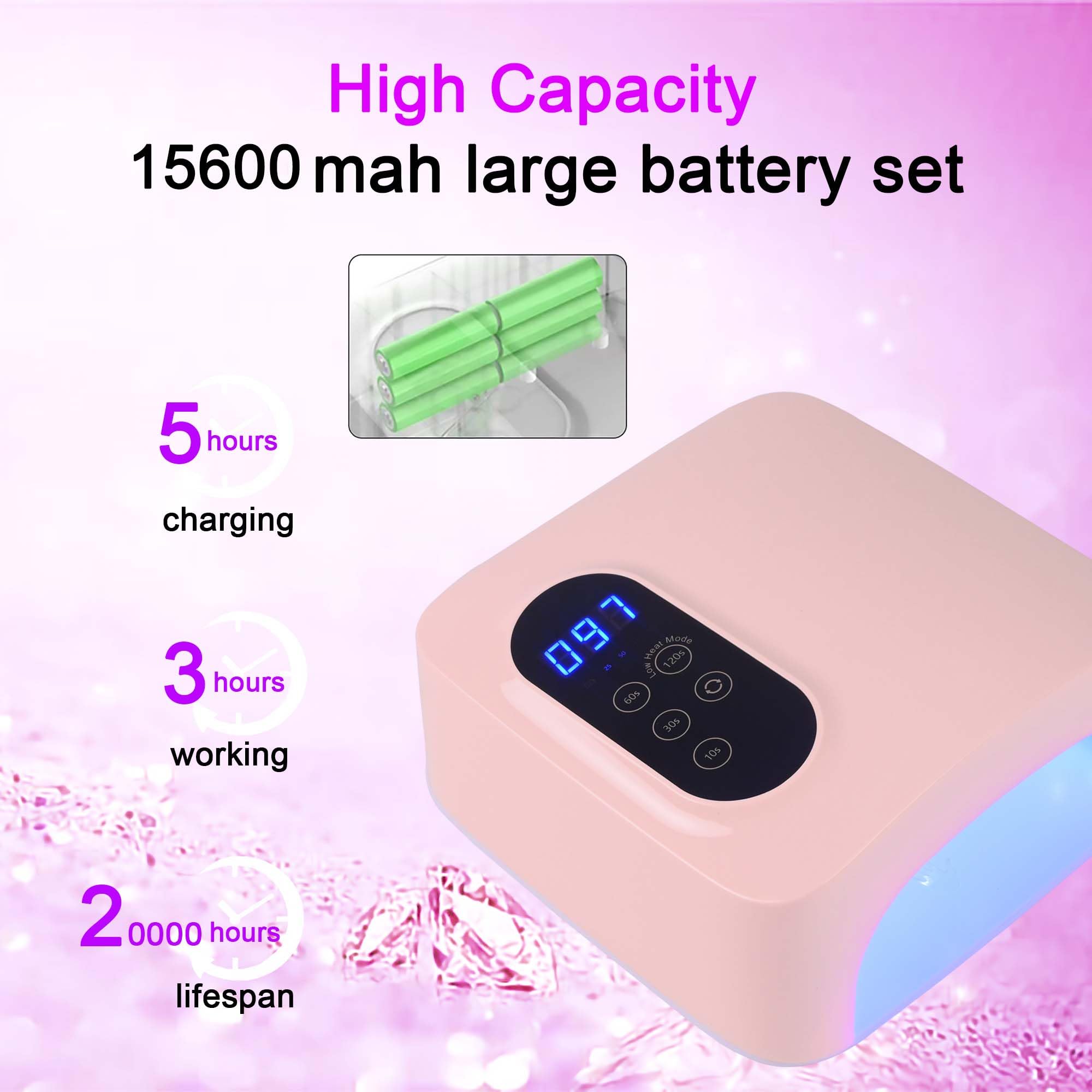 PASSHA 72W nail lamp showing four timers for gel steps