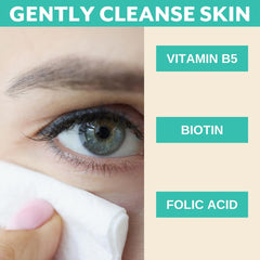 Patchology Clean AF wipes being applied on skin for makeup and oil removal.