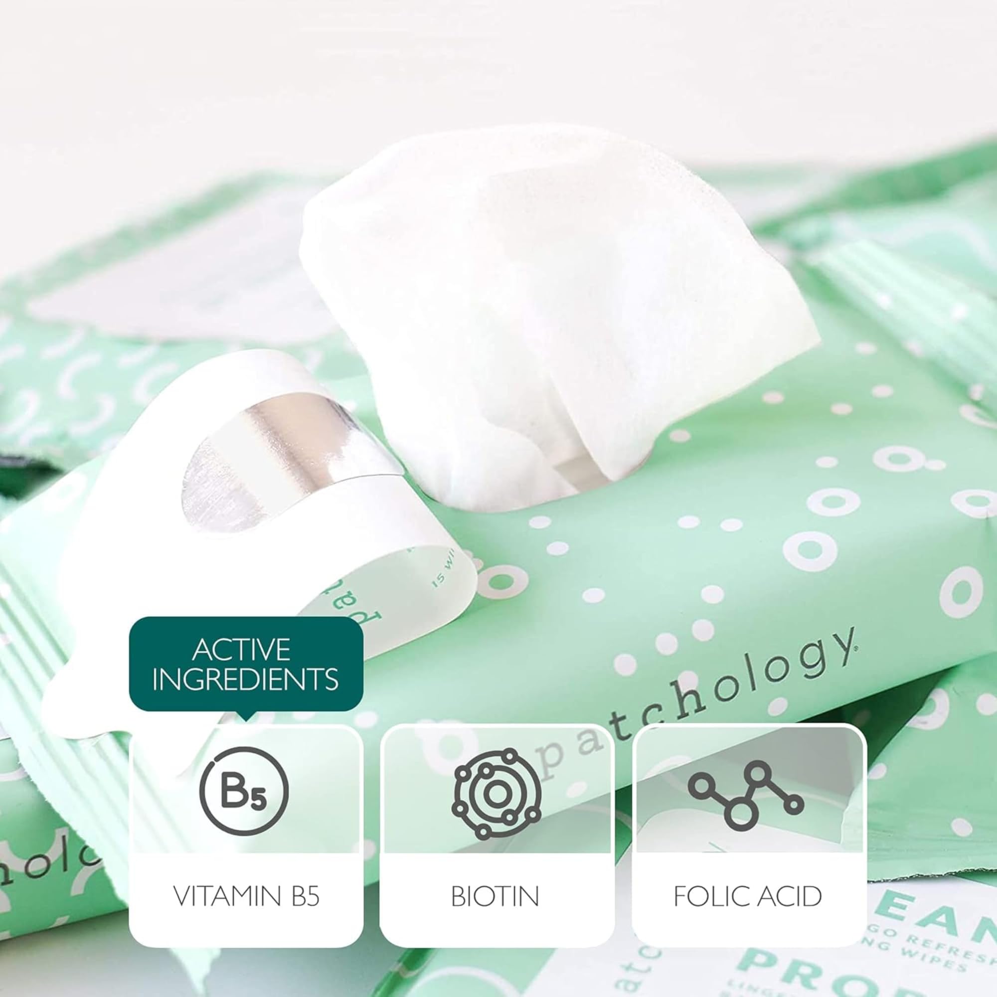 Patchology Clean AF wipes pack multi-pack showcases convenient four-pack travel kit.