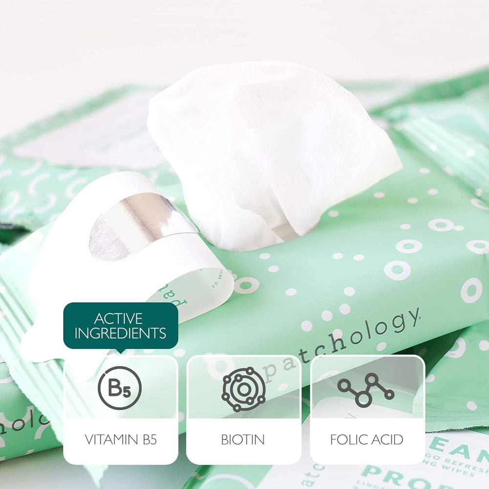 Patchology Clean AF wipes pack multi-pack showcases convenient four-pack travel kit.