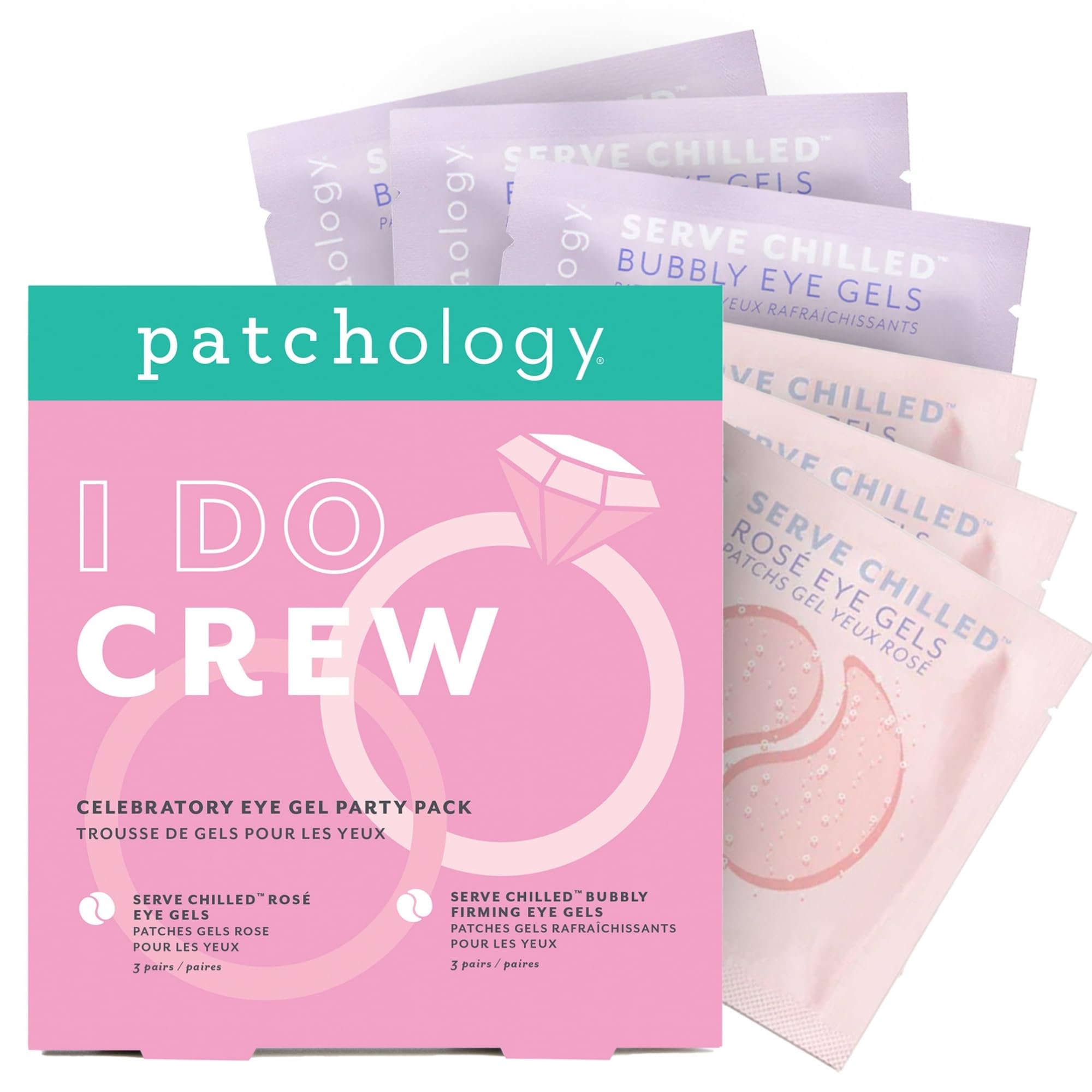 Patchology Rose-Bubbly eye patches in bridesmaid box for bridal prep