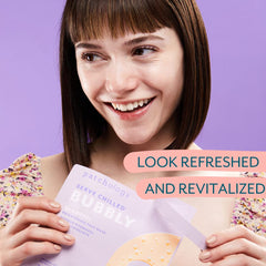 Patchology hydrogel texture closeup shows comfortable masking during treatment.