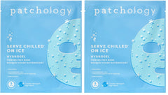 Patchology iced cooling hydrogel mask pack two, showcasing refreshing, firming care