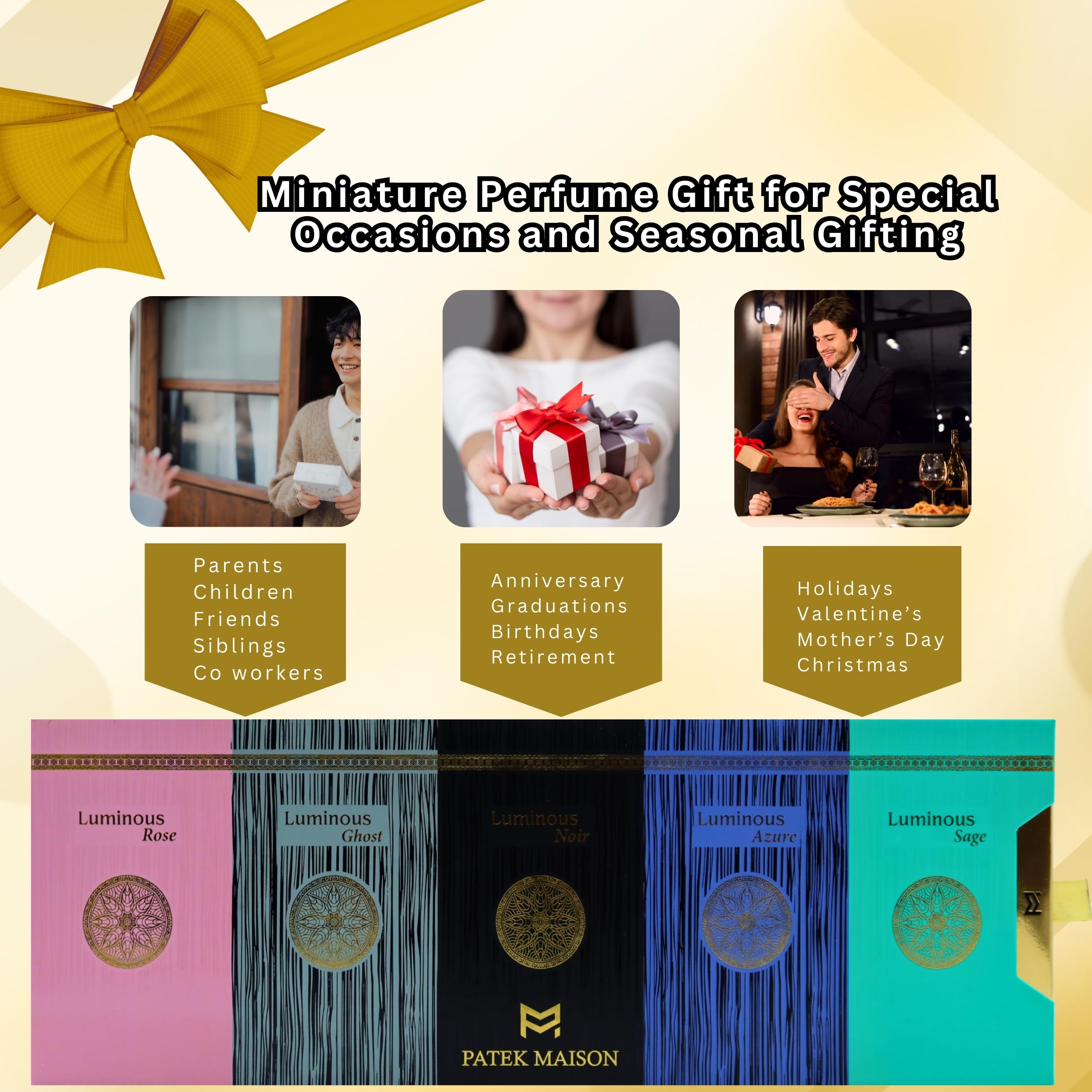Patek Maison Luminous Discovery Box with five samples.